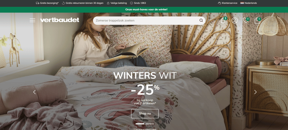 Vertbaudet homepage
